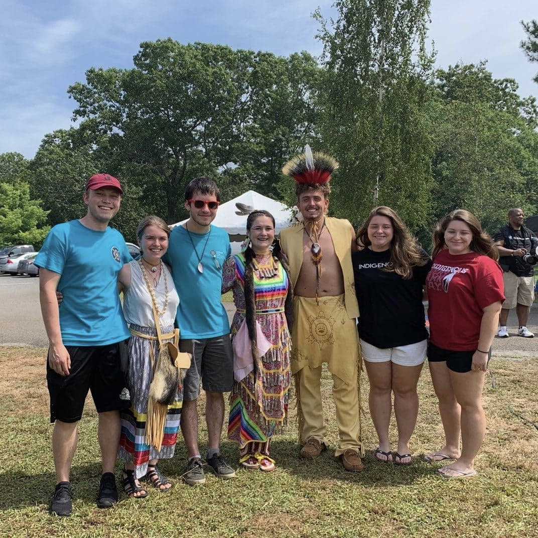 Madeleine with other Mohegans at the Mohegan Wigwam Festival, August 2019.