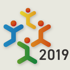 The International Association for Universal Design logo with year 2019 for the conference