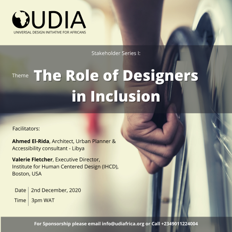 The Role of Designers in Inclusion Event Poster